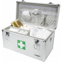 14701-09 Medizinkoffer, Erste Hilfe Koffer, Aluminium, Arzneikoffer, 40 x 22,5 x 20,5 cm, silber - HMF von HMF