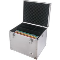 HMF - 14812-02 Hängeregister Box, Alukoffer für din A4 Hängemappen, 41 x 33 x 36 cm von HMF