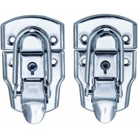 HMF - 14985-09 Spannverschluss mit Schloss, 2 Stück, 45 x 75 mm, Silber verzinkt von HMF