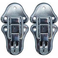 HMF - 14986-09 Spannverschluss mit Schlossöse, 2 Stück, 50 x 95 mm, Silber verzinkt von HMF