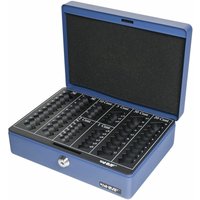 HMF - 208 Geldkassette Euro-Münzzählbrett, 25 x 18 x 9 cm blau von HMF