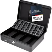 HMF - 4215 Geldkassette Euro-Münzzählbrett, 30,5 x 24 x 8,5 cm, schwarz von HMF