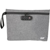 44222 Geruchsdichte Tabaktasche mit tsa Zahlenschloss für Reisen, Polyester, Größe l, Grau - HMF von HMF