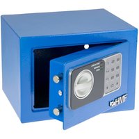 HMF - 46126-05 Möbeltresor Elektronikschloss, Safe Tresor klein mit Zahlenschloss, 23 x 17 x 17 cm, Blau von HMF