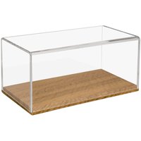 46873 Acryl Vitrine mit Holzsockel für Modellautos, 30 x 15 x 14 cm - HMF von HMF