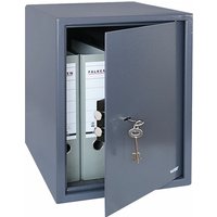 HMF - Möbeltresor Doppelbartschloss, Safe passend für Din A4 Ordner, 36 x 48 x 37 cm, anthrazit, 49208-11 von HMF