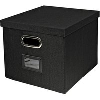 HMF - Aufbewahrungsbox mit Deckel din A4 Hängeregister passend für Kallax Regal, Schwarz HMF - Aufbewahrungsbox mit Deckel din A4 Hängeregister passend für Kallax Regal, Schwarz von HMF