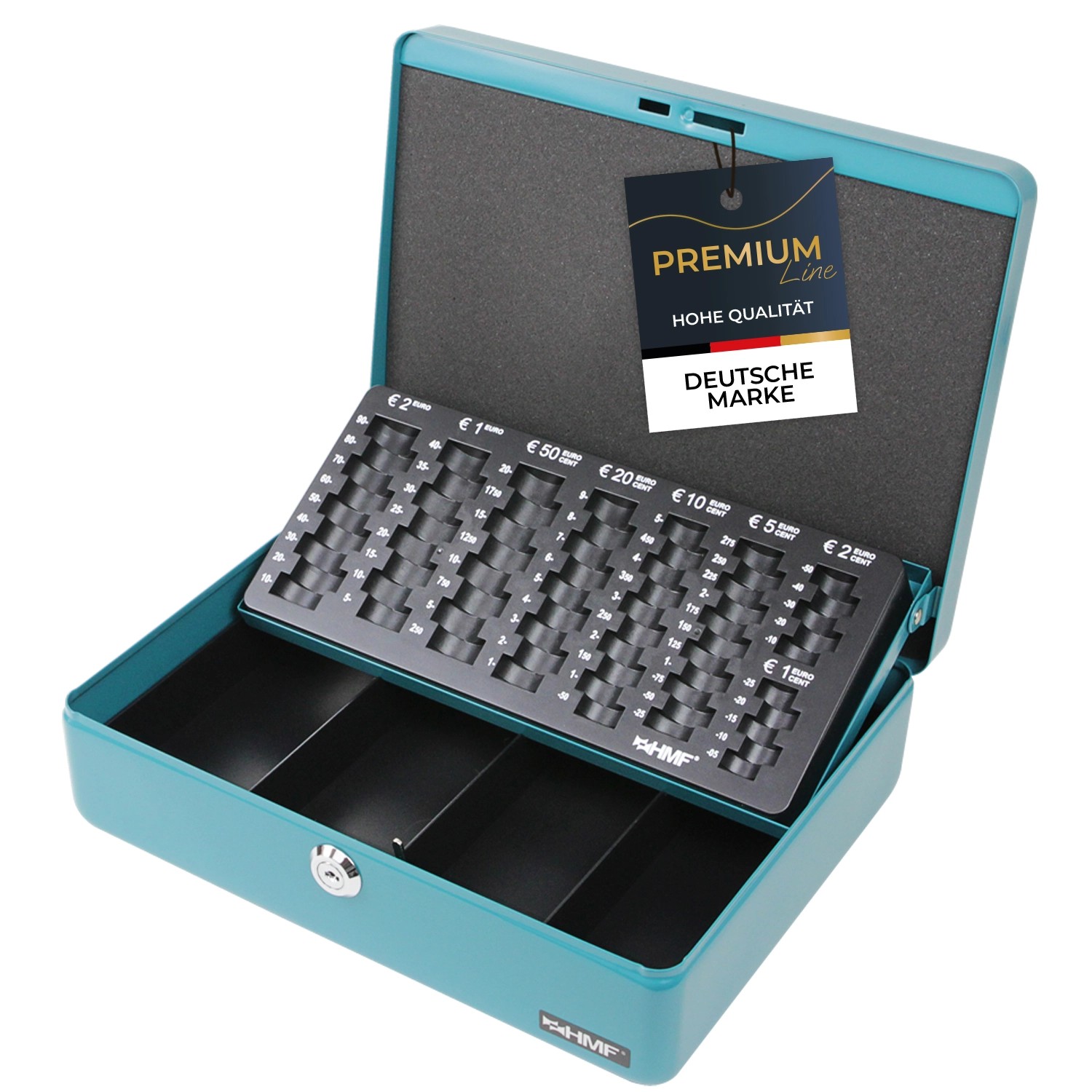 HMF 10015-24 Geldkassette Münzzählbrett 30 x 24 x 9 cm Petrol HMF 10015-24 Geldkassette Münzzählbrett 30 x 24 x 9 cm Petrol von HMF