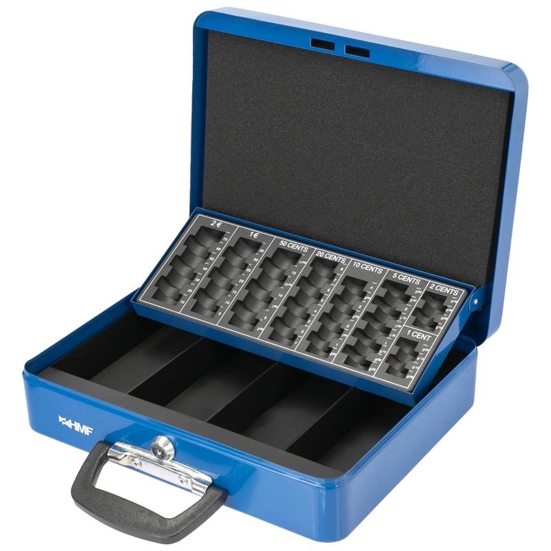 HMF 10016-05 Geldkassette Münzzählbrett Tragegriff 30 x 24 x 8 cm Blau HMF 10016-05 Geldkassette Münzzählbrett Tragegriff 30 x 24 x 8 cm Blau von HMF