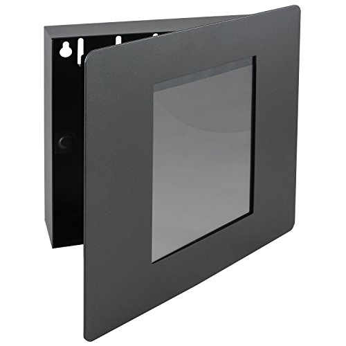 HMF 1050-02 Schlüsselbox mit Fotorahmen 5 Haken, 22,0 x 20,0 x 5,0 cm, schwarz von HMF