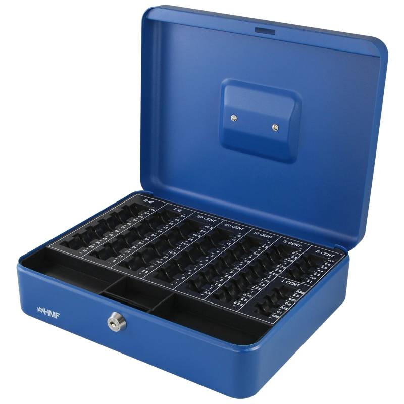 HMF 108-05 Geldkassette Münzzählbrett 30 x 24 x 9 cm Blau von HMF