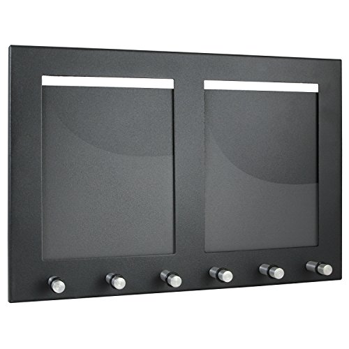 HMF Schlüsselbrett mit 2 Bilderrahmen | 6 Schlüsselhaken | 29 x 20 x 4 cm | Schwarz HMF Schlüsselbrett mit 2 Bilderrahmen | 6 Schlüsselhaken | 29 x 20 x 4 cm | Schwarz von HMF