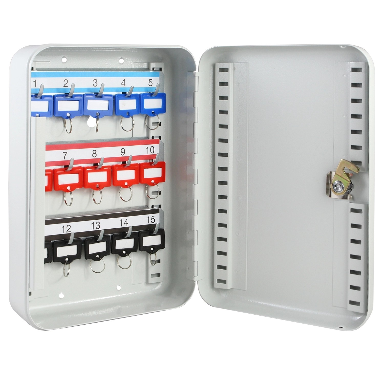 HMF 12515-07 Schlüsselkasten Abschließbar 15 Haken 25 x 17 x 7 cm Lichtgrau HMF 12515-07 Schlüsselkasten Abschließbar 15 Haken 25 x 17 x 7 cm Lichtgrau von HMF