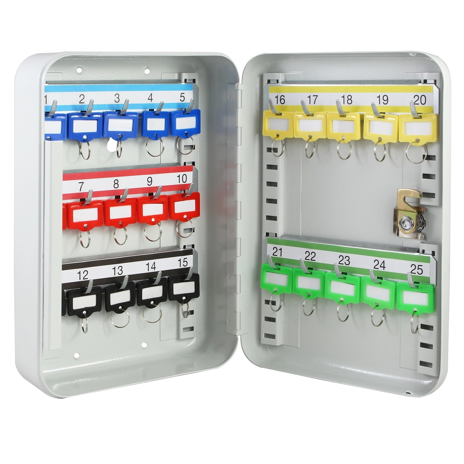 HMF 12525-07 Schlüsselkasten Abschließbar 25 Haken 25 x 17 x 7 cm Lichtgrau HMF 12525-07 Schlüsselkasten Abschließbar 25 Haken 25 x 17 x 7 cm Lichtgrau von HMF