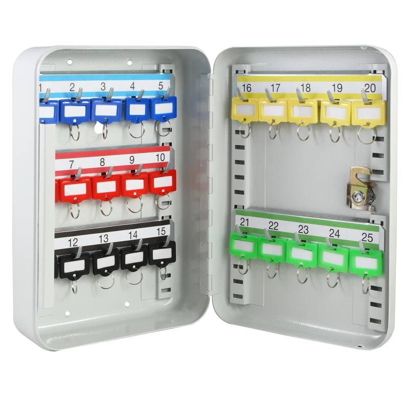 HMF 12525-07 Schlüsselkasten Abschließbar 25 Haken 25 x 17 x 7 cm Lichtgrau HMF 12525-07 Schlüsselkasten Abschließbar 25 Haken 25 x 17 x 7 cm Lichtgrau von HMF