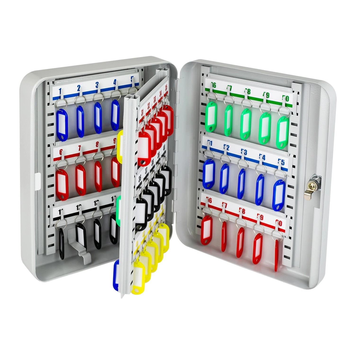 HMF 13060-07 Schlüsselkasten Abschließbar 60 Haken 30 x 24 x 7 cm Lichtgrau HMF 13060-07 Schlüsselkasten Abschließbar 60 Haken 30 x 24 x 7 cm Lichtgrau von HMF