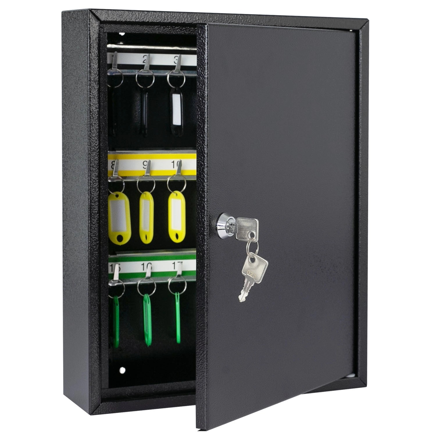 HMF 13542-02 Schlüsselschrank 42 Haken 35 x 27 x 8 cm Schwarz HMF 13542-02 Schlüsselschrank 42 Haken 35 x 27 x 8 cm Schwarz von HMF