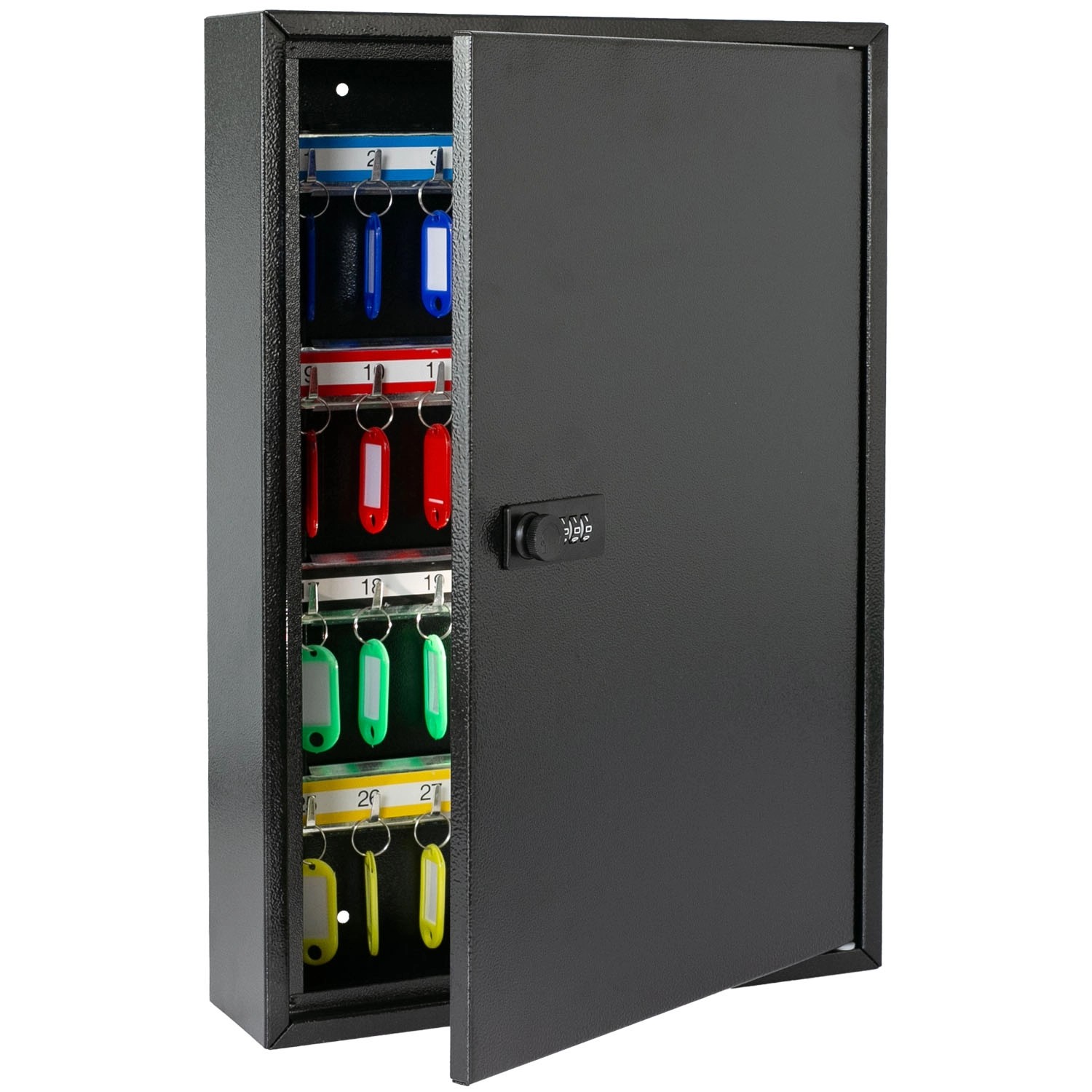 HMF 13664-02 Schlüsselschrank Zahlencode Schlüsselkasten Groß 64 Haken 45 x 30 x 8 cm Schwarz HMF 13664-02 Schlüsselschrank Zahlencode Schlüsselkasten Groß 64 Haken 45 x 30 x 8 cm Schwarz von HMF