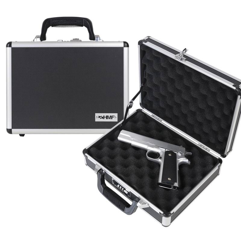 HMF 14401-02 Alu Koffer Zahlenschloss 31 x 26 x 11 cm Schwarz von HMF