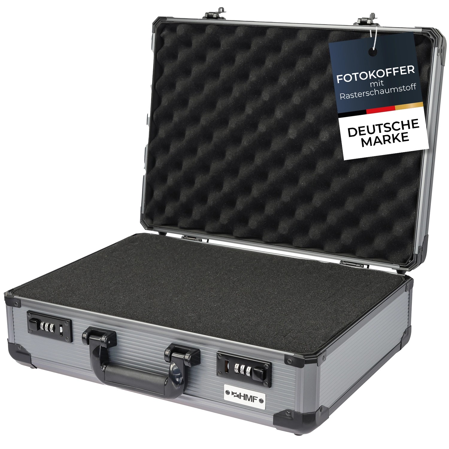 HMF 14402-02 Alu Fotokoffer Koffer Rasterschaumstoff 46 x 33 x 15 cm HMF 14402-02 Alu Fotokoffer Koffer Rasterschaumstoff 46 x 33 x 15 cm von HMF