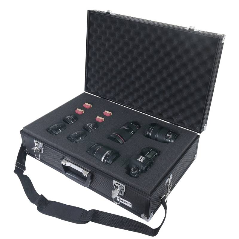 HMF 14521-02 Alu Fotokoffer Koffer Rasterschaumstoff 56 x 36 x 16 cm Schwarz HMF 14521-02 Alu Fotokoffer Koffer Rasterschaumstoff 56 x 36 x 16 cm Schwarz von HMF