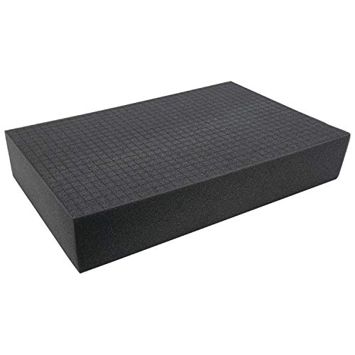 HMF 1456-100 Rasterschaumstoff Würfelschaum | 345 x 550 mm | Double-Size | Koffereinlage | Tabletop | Höhe: 100 mm von HMF