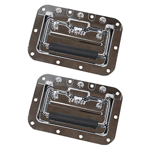 HMF 14992-09 Klappgriff 2er Set | Einbauschale | Gefedert | 16 x 10,7 cm | Silber HMF 14992-09 Klappgriff 2er Set | Einbauschale | Gefedert | 16 x 10,7 cm | Silber von HMF