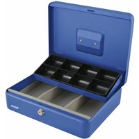 HMF 15130-05 Geldkassette Marktkassette, 30 x 24 x 9 cm, blau, Geldkasse mit Münzeinsatz von HMF