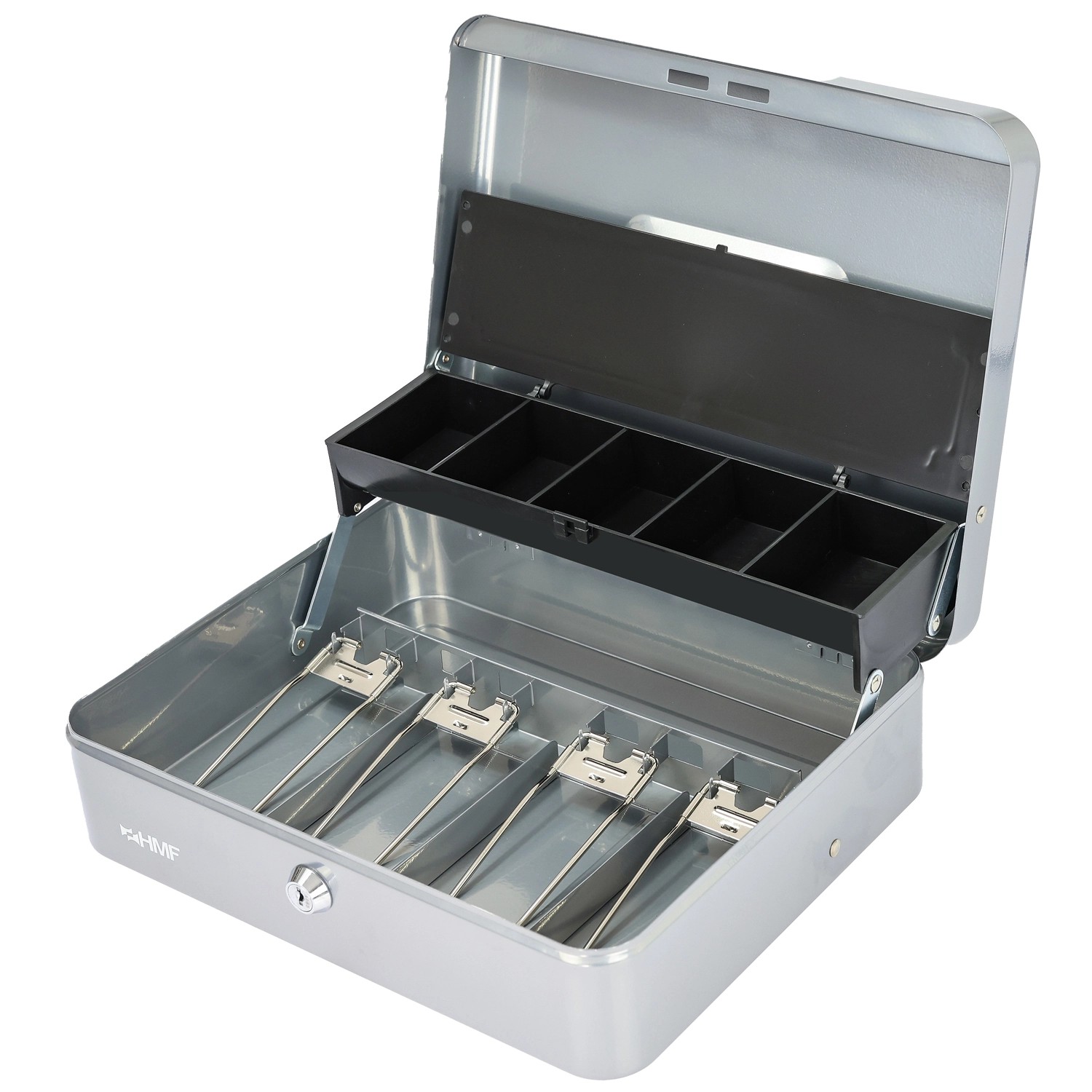 HMF 15230-09 Geldkassette Abschließbar Federklemmen 30 x 24 x 9 cm Silber HMF 15230-09 Geldkassette Abschließbar Federklemmen 30 x 24 x 9 cm Silber von HMF