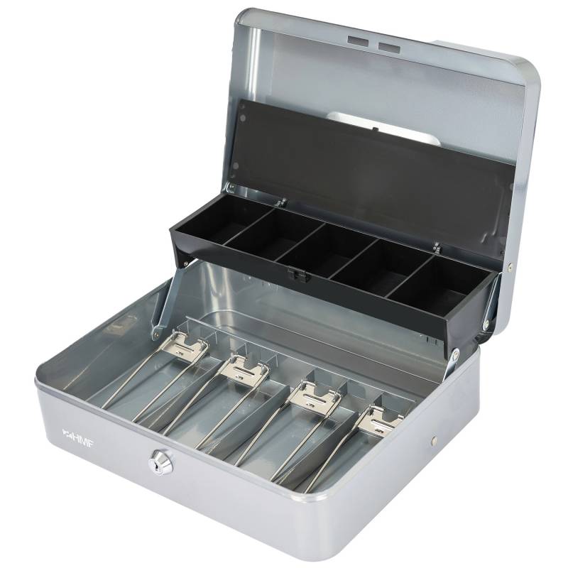 HMF 15230-09 Geldkassette Abschließbar Federklemmen 30 x 24 x 9 cm Silber HMF 15230-09 Geldkassette Abschließbar Federklemmen 30 x 24 x 9 cm Silber von HMF