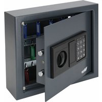 HMF - 2030-11 Schlüsseltresor 30 Haken, Schlüsselschrank, Safe, 30 x 28 x 10 cm, anthrazit von HMF