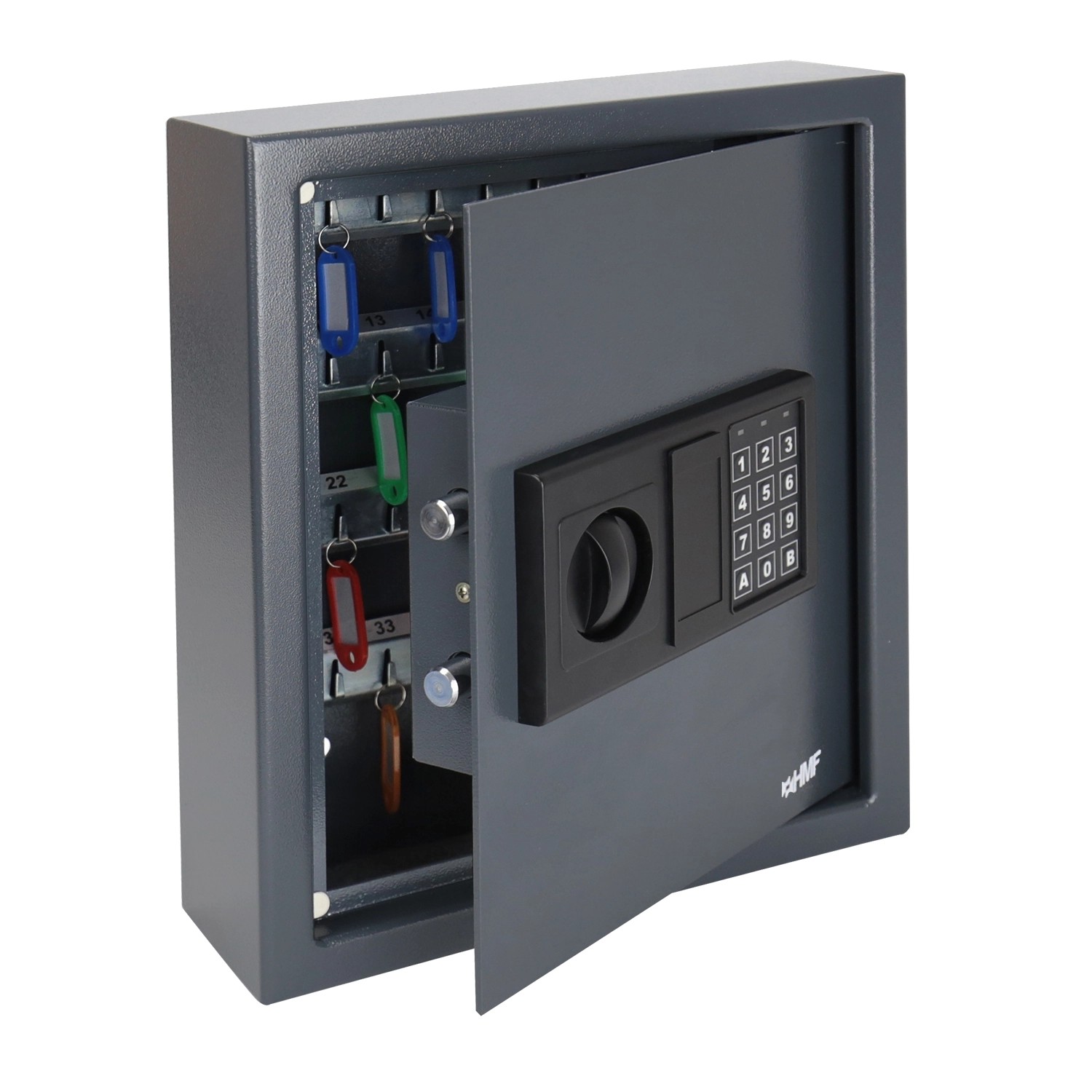 HMF 2048-11 Schlüsseltresor Zahlenschloss 48 Haken 36 x 30 x 10 cm Anthrazit HMF 2048-11 Schlüsseltresor Zahlenschloss 48 Haken 36 x 30 x 10 cm Anthrazit von HMF