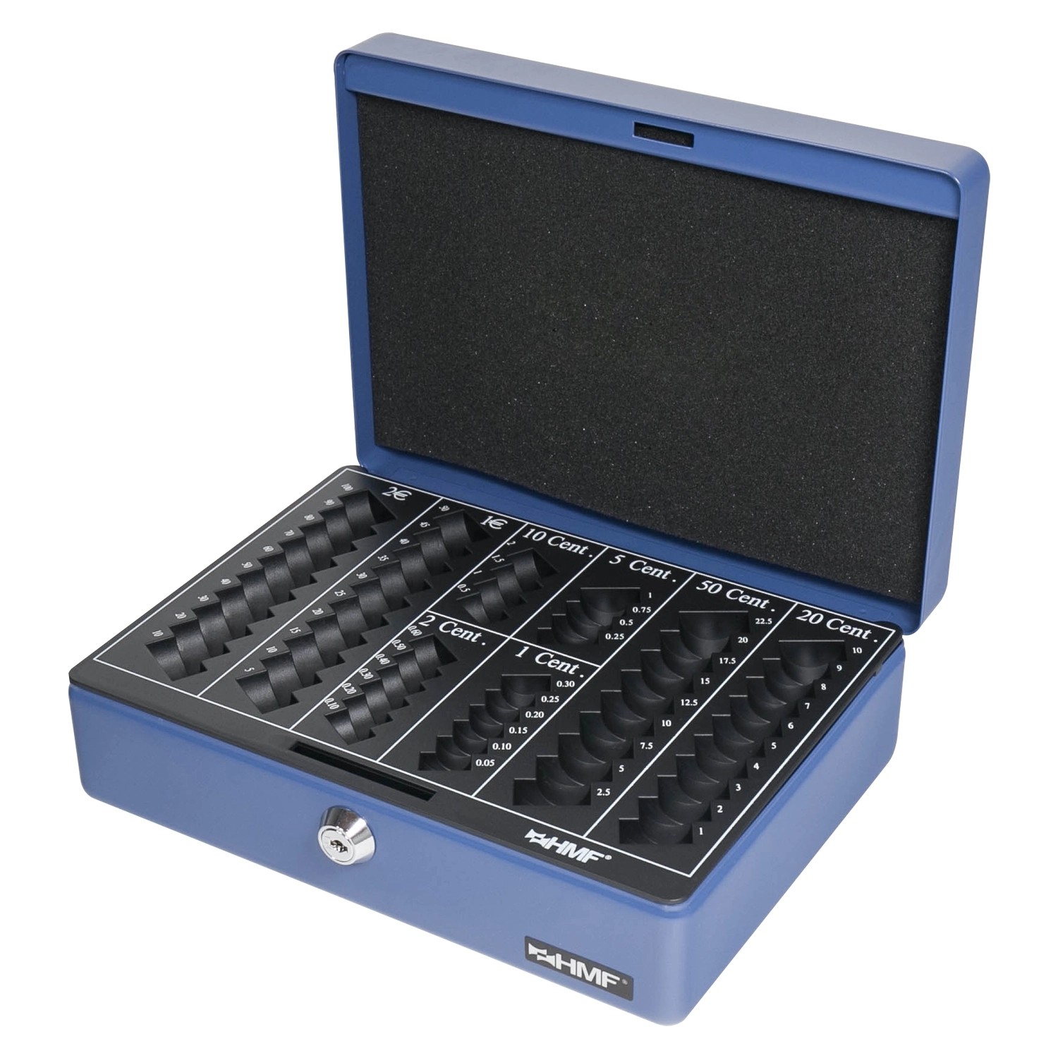HMF 208 Geldkassette Euro-Münzzählbrett 25 x 18 x 9 cm Blau HMF 208 Geldkassette Euro-Münzzählbrett 25 x 18 x 9 cm Blau von HMF
