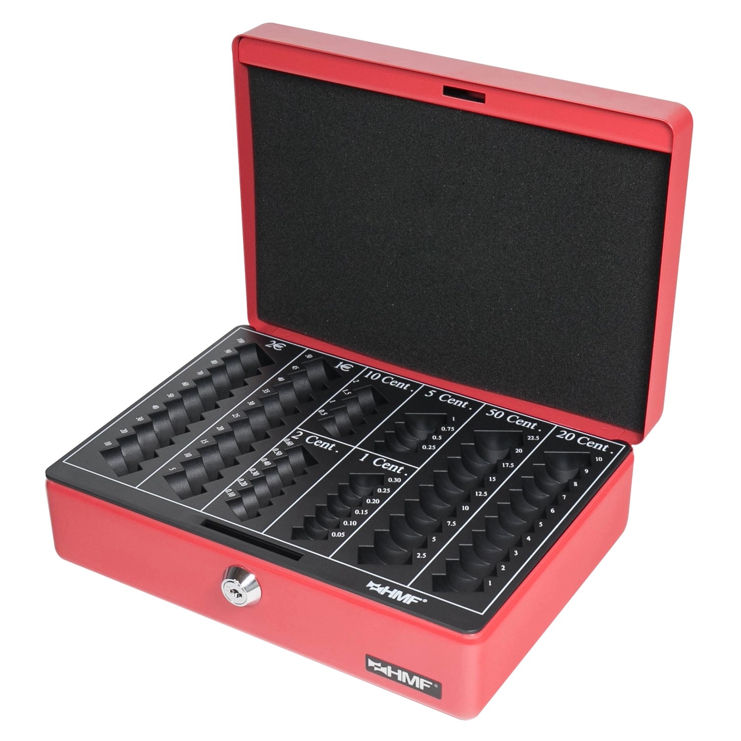HMF 208 Geldkassette Euro-Münzzählbrett 25 x 18 x 9 cm Rot HMF 208 Geldkassette Euro-Münzzählbrett 25 x 18 x 9 cm Rot von HMF