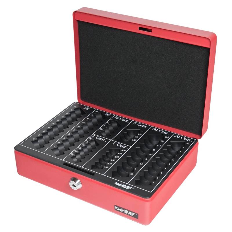 HMF 208 Geldkassette Euro-Münzzählbrett 25 x 18 x 9 cm Rot HMF 208 Geldkassette Euro-Münzzählbrett 25 x 18 x 9 cm Rot von HMF