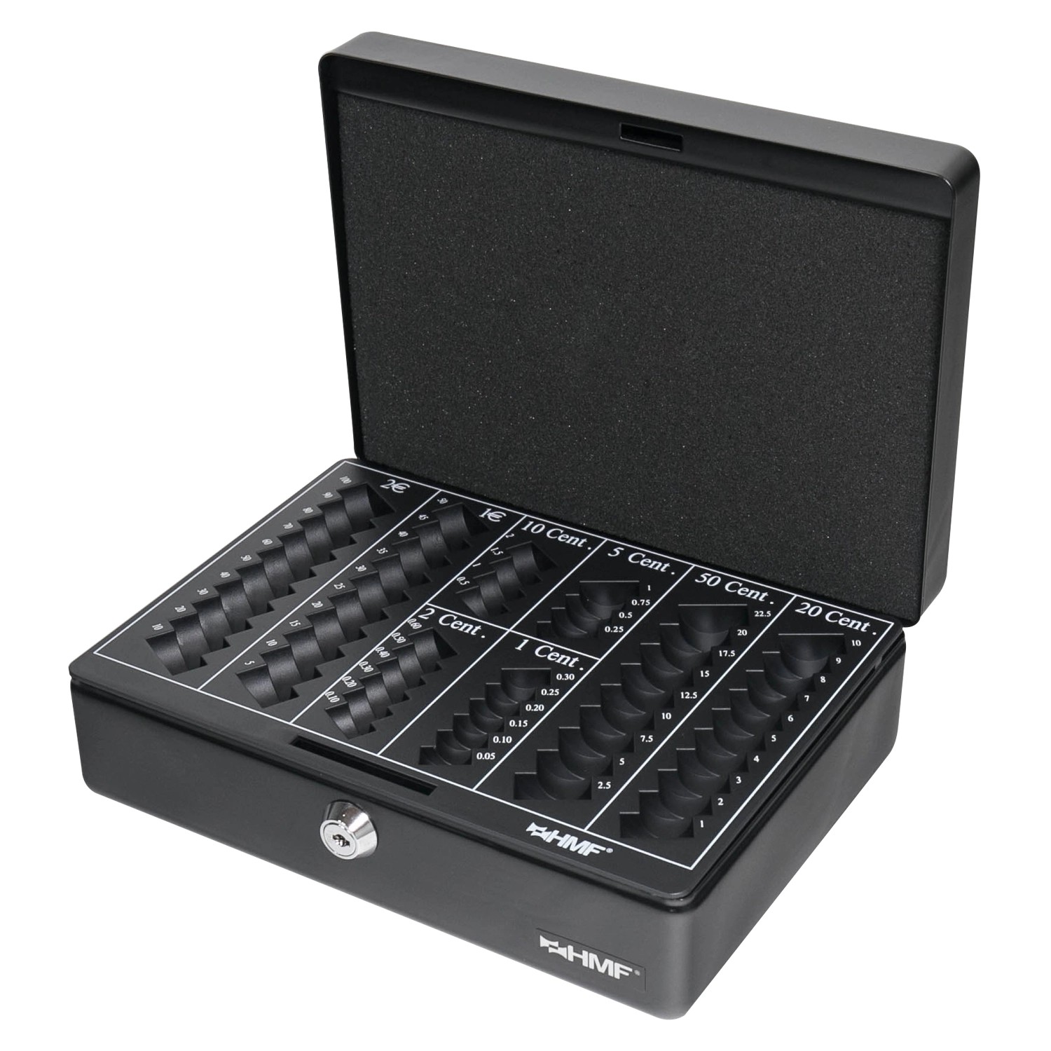 HMF 208 Geldkassette Euro-Münzzählbrett 25 x 18 x 9 cm Schwarz HMF 208 Geldkassette Euro-Münzzählbrett 25 x 18 x 9 cm Schwarz von HMF