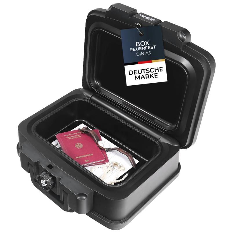 HMF 250451 Feuerfeste Wasserdichte Dokumentenbox DIN A5 38 x 16 x 28 cm Schwarz HMF 250451 Feuerfeste Wasserdichte Dokumentenbox DIN A5 38 x 16 x 28 cm Schwarz von HMF