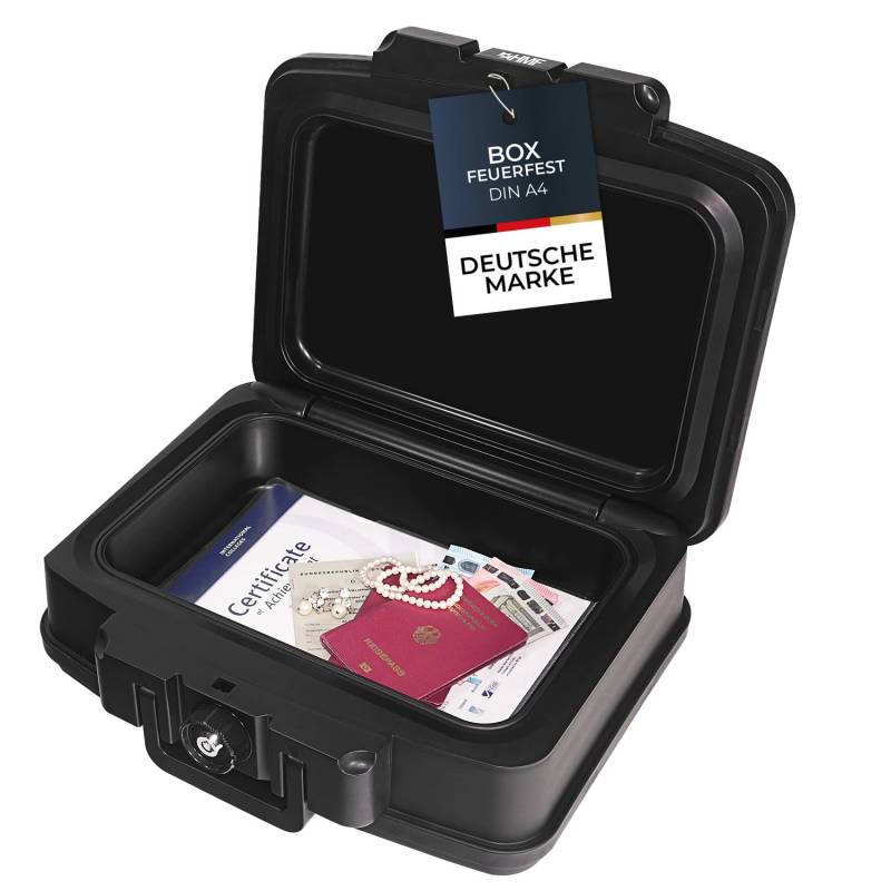 HMF 250452 Feuerfeste Wasserdichte Dokumentenbox DIN A4 44 x 16 x 33 cm Schwarz HMF 250452 Feuerfeste Wasserdichte Dokumentenbox DIN A4 44 x 16 x 33 cm Schwarz von HMF