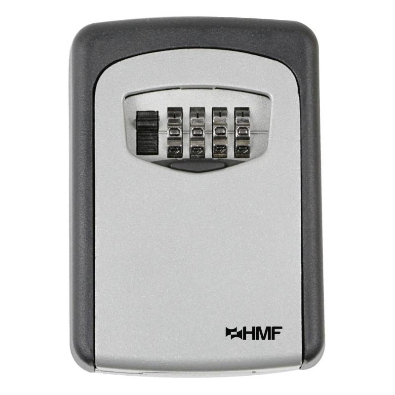 HMF 326-02 Schlüsseltresor 4-Stelligem Zahlencode Schlüsselbox 12 x 9 x 4 cm Grau von HMF