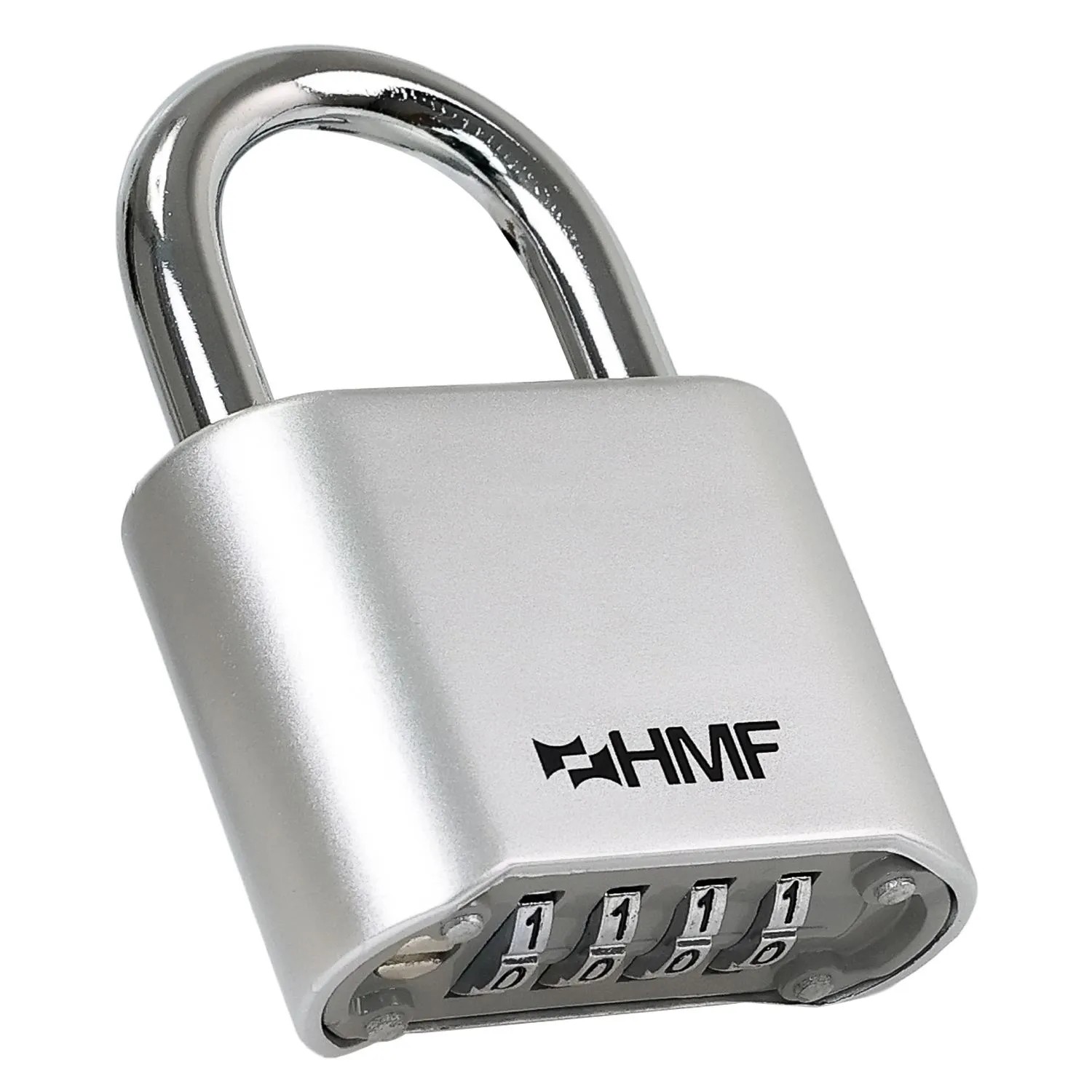 HMF 3507-09 Zahlenschloss Vorhängeschloss Schloss mit 4-Stelligem Zahlencode aus Zinklegierung 53 x 24 x 78 mm Silber HMF 3507-09 Zahlenschloss Vorhängeschloss Schloss mit 4-Stelligem Zahlencode aus Zinklegierung 53 x 24 x 78 mm Silber von HMF