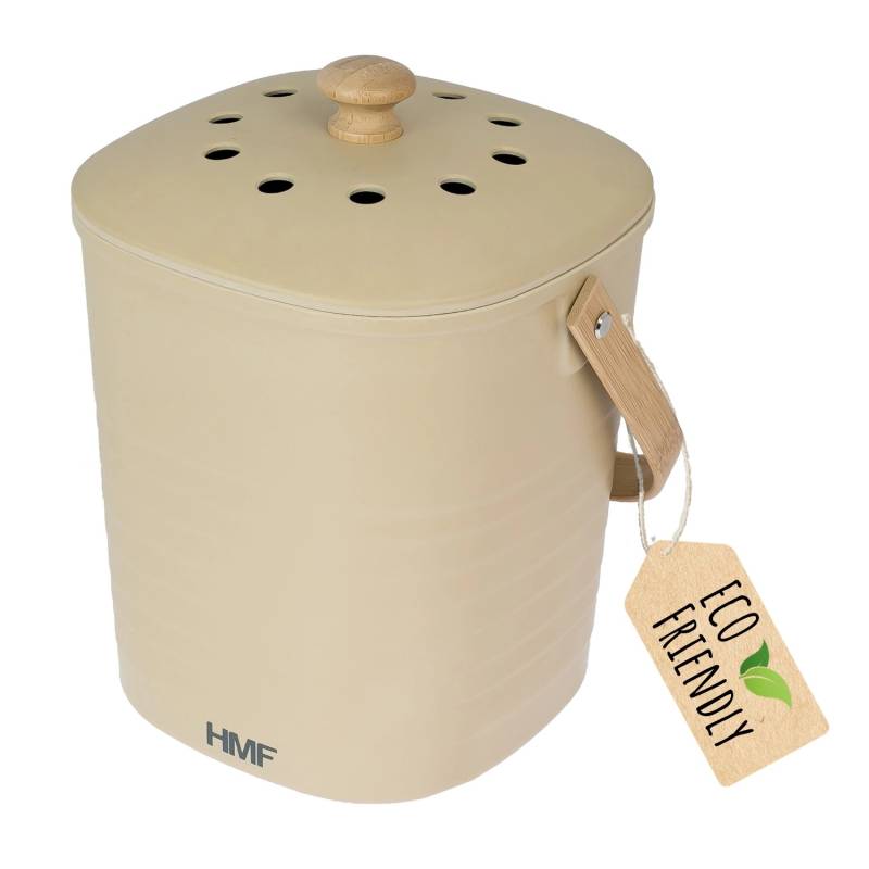 HMF 3780-6L-27 Biomülleimer Küche Geruchsdichter Komposteimer mit Deckel 6 Liter Beige HMF 3780-6L-27 Biomülleimer Küche Geruchsdichter Komposteimer mit Deckel 6 Liter Beige von HMF