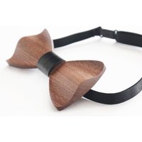 HMF 3850-02 Holzfliege Männer Handarbeit, 6 x 12 x 1 cm, schwarz von HMF
