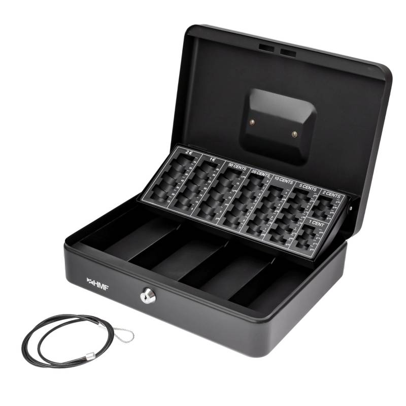 HMF 4215-09 Geldkassette Münzzählbrett Sicherungskabel 30 x 24 x 8 cm Silber HMF 4215-09 Geldkassette Münzzählbrett Sicherungskabel 30 x 24 x 8 cm Silber von HMF