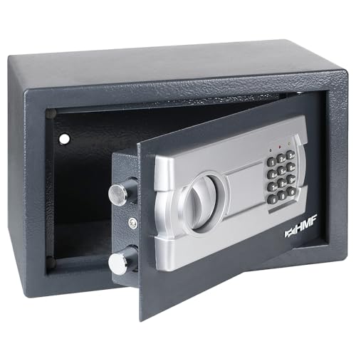 HMF 46122122 Safe Tresor mit Zahlenschloss, Möbeltresor | 35 x 25 x 25 cm von HMF