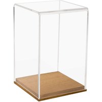 HMF 46881 Acryl Vitrine mit Holzsockel für Figuren, 14 x 14 x 22 cm von HMF