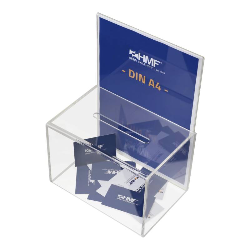 HMF 46916 Acryl Spendenbox Blatteinschub 22 x 15 x 15 cm DIN A4 Transparent HMF 46916 Acryl Spendenbox Blatteinschub 22 x 15 x 15 cm DIN A4 Transparent von HMF