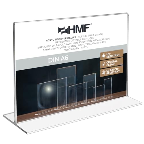 HMF 46923 Acryl Tischaufsteller gerade | DIN A6 Querformat | Glasklar HMF 46923 Acryl Tischaufsteller gerade | DIN A6 Querformat | Glasklar von HMF