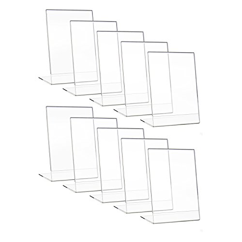 HMF 46930 Acryl Tischaufsteller schräg | 10 Stück | DIN A6 Hochformat | Glasklar HMF 46930 Acryl Tischaufsteller schräg | 10 Stück | DIN A6 Hochformat | Glasklar von HMF