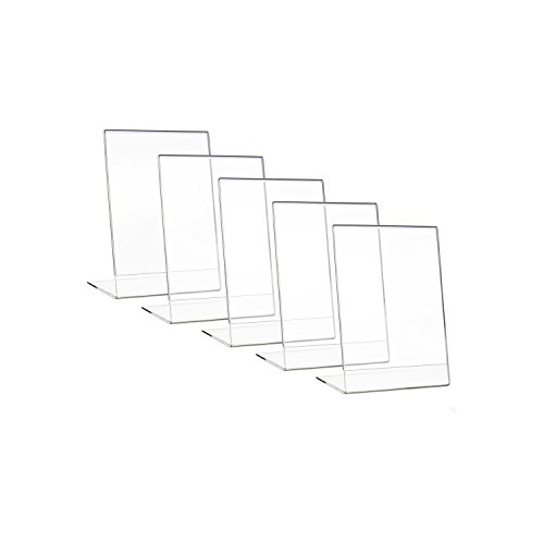 HMF 46930 Acryl Tischaufsteller schräg | 5 Stück | DIN A6 Hochformat | Glasklar HMF 46930 Acryl Tischaufsteller schräg | 5 Stück | DIN A6 Hochformat | Glasklar von HMF