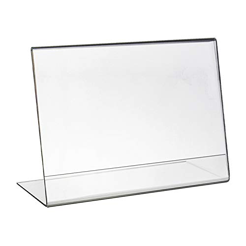 HMF 46931 Acryl Tischaufsteller schräg | DIN A6 Querformat | Glasklar von HMF